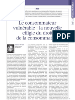 Le consommateur vulnérable, la nouvelle effigie du droit de la consommation, par S. Le Gac-Pech