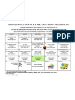 December 2012 K-8 Breakfast Menu