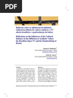 Reflexões sobre a industria cultural na difusão de valores estéticos (1)