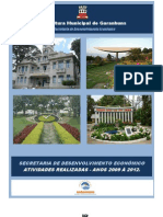 Ações desenvolvidas pela Sec. de Desenvolvimento Econômico entre 2009 a 2012
