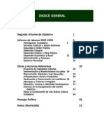 Segundo Informe Indice General