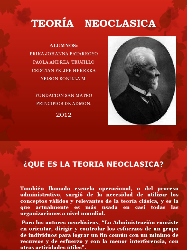 DIAPOSITIVAS TEORIA NEOCLASICA (1)