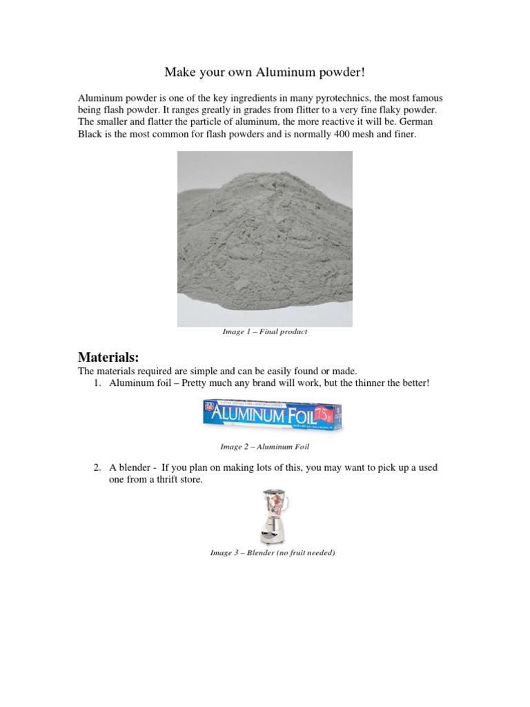 Make Aluminum Powder
