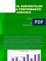 Impactul Subventiilor Asupra Performanţei Agricole