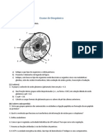 Exame de Bioquimica Tipo