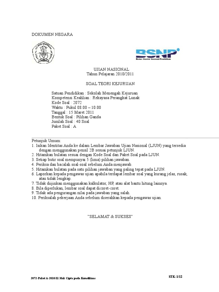 Soal Un Rpl Dan Pembahasannya