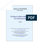 Blondel, Maurice - Exigences Philosophiques Du Christianisme (1950)