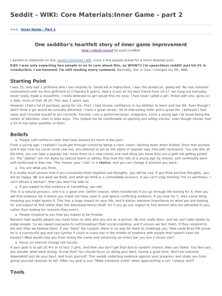 Inner+Game+ +part+2 | PDF | Psychological Concepts