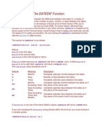 Introduction To The DATEDIF Function