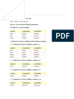 A - Comparison With - Er/-Est: Positive - Comparative - Superlative