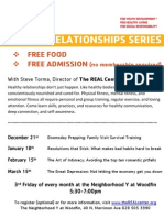 Healthy Relationships Series: Free Food Free Admission