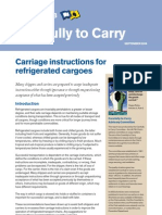 Carriage Instructions For Refrigerated Cargoes