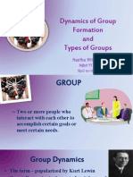 Dynamics of Group Formation and Types of Groups: Neethu Dilver