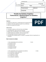 Corrección - Prueba de Nomenclatura y Estructuras Orgánicas Maria Isabel Salgado