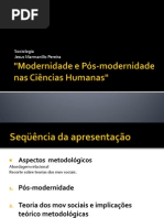 "Modernidade e Pós-modernidade nas Ciências Humanas" 