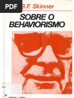 SKINNER, B.F - Sobre o Behaviorismo