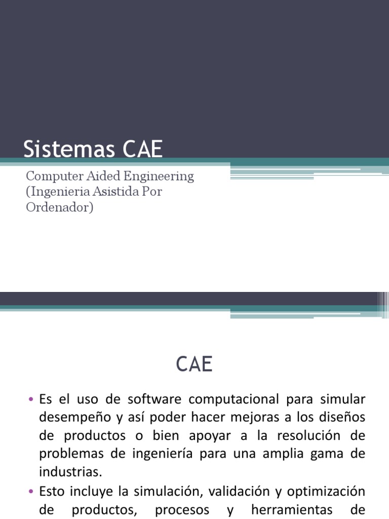 Sistemas CAE | PDF | Simulación | Software