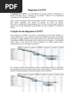 Introdução ao diagrama GANTT - PERT CPM