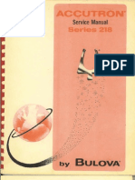 Accutron 218 Service Manual
