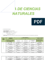 Plan de Estudios Del Área de Ciencias Naturales