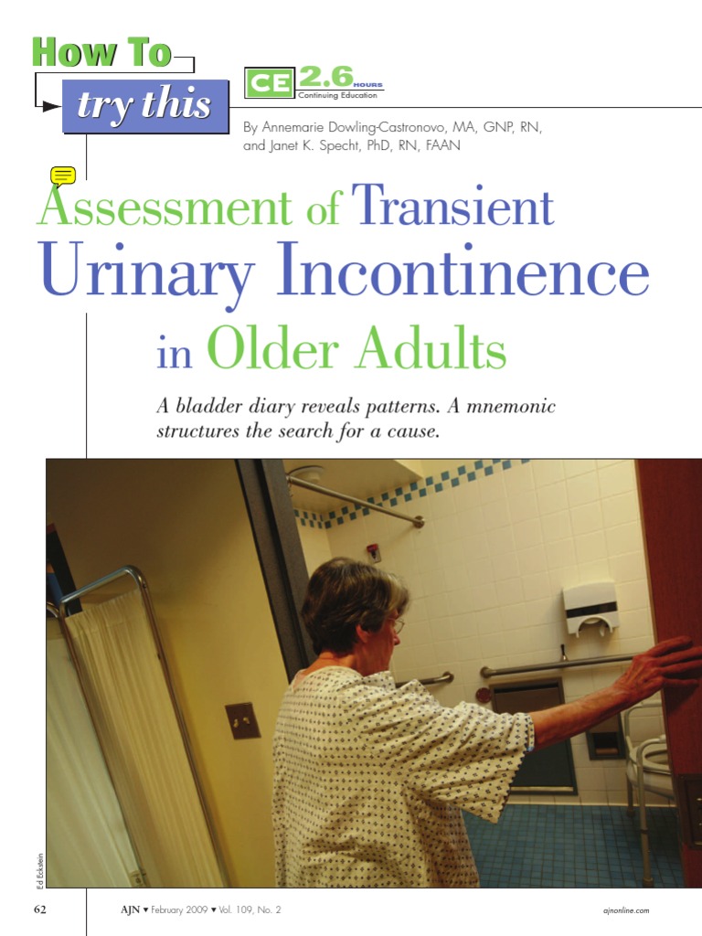 HOW to TRY THIS Assessment of Transient Urinary.43 Urinary