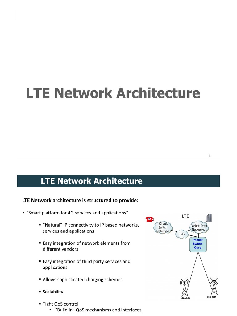 LTE Network Architecture | PDF | Ip Multimedia Subsystem | Computer Network