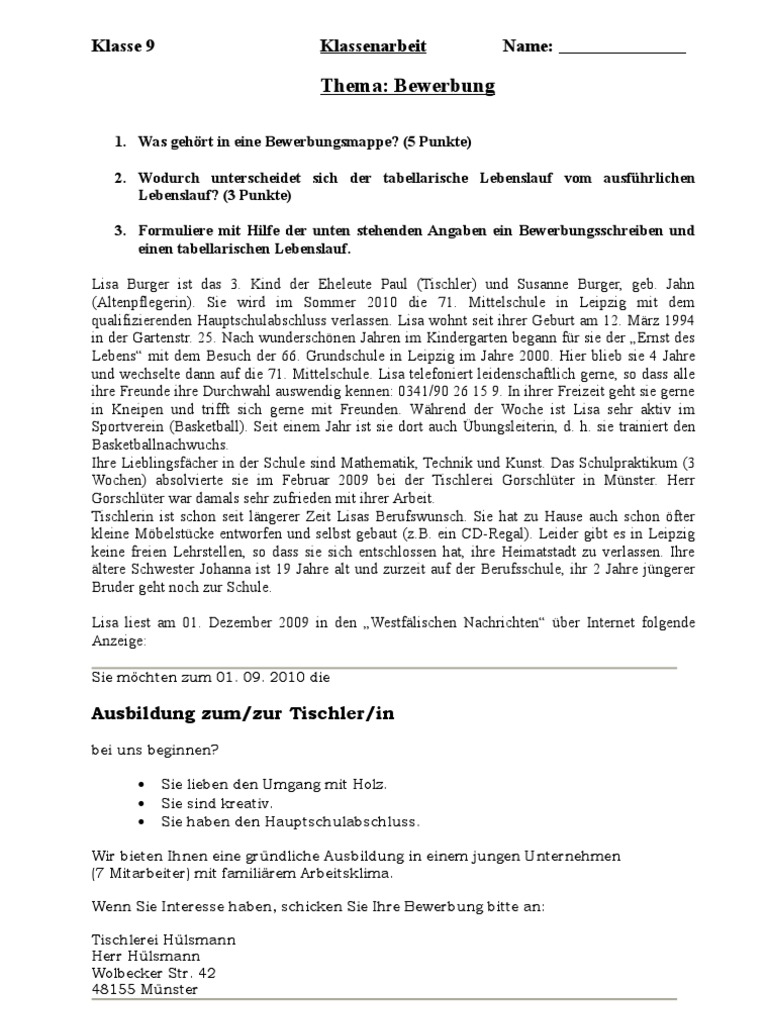 Personal statement schreiben 9 klasse 08 image