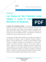 Cambio en la línea 7 debido a las fiestas de San Francisco Javier
