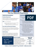 First Year Admission Requirements