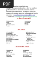 Lista de Secuencias Oscar Bejarano Actualizado Julio 2012