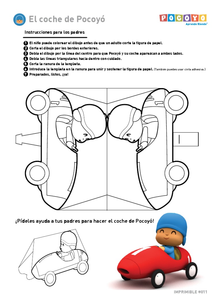 El Carro De Pocoyo Para Dibujar Y Jugar