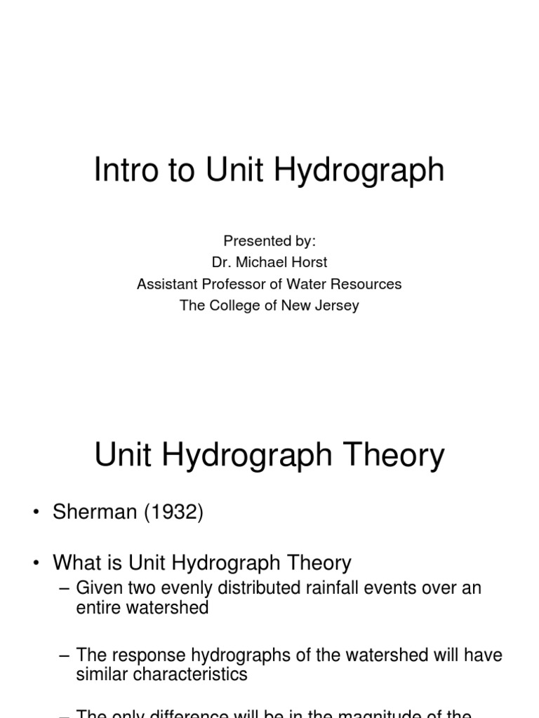 Unit Hydrograph | PDF | Drainage Basin | Hydrology