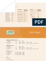 Steel Structural Sections Specifications