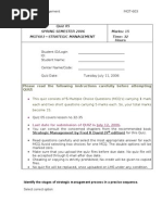 Strategic Management - MGT603 Spring 2006 Assignment 07