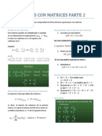 OPERACIONES CON MATRICES PARTE 2