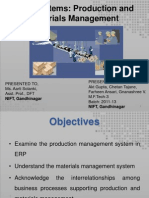 ERP Systems: Production and Materials Management