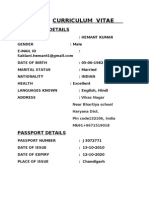 Curriculum Vitae: Perasonal Details