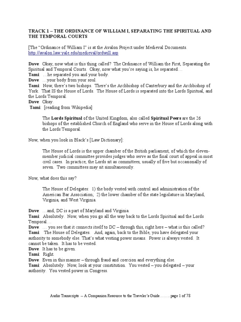 Transcript Part1 TamiAudios | PDF | House Of Lords | Mail