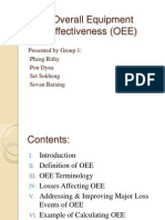 Overall Equipment Effectiveness (OEE) : Presented by Group 1: Pheng Rithy Pon Dyna Set Sokheng Sovan Baraing