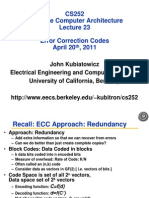 CS252 Graduate Computer Architecture Error Correction Codes April 20, 2011