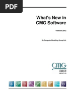 New Features in CMG 2012 Software