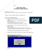 Pemprograman Turbo Pascal (Save Dan Load)