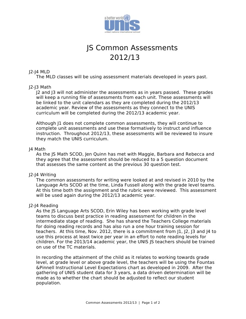Common Assessments 2012 13 Jacqueline Jenkinss Conflicted Copy 2012-11 ...