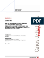 Entre Fusions Et Acquisitions Et Alliances Stratégiques 2005-05