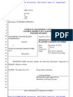 SEC V Gold Standard Et Al Doc 42 Filed 26 Nov 12