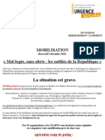 La Situation Est Grave.: Mobilisation Mal-Logés, Sans-Abris: Les Oubliés de La République