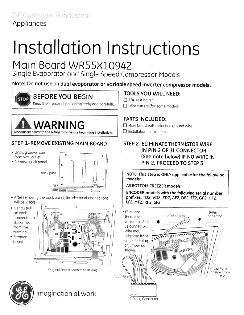 WR55X10942 Installation Instructions