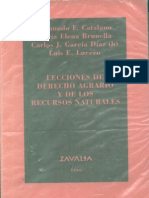 Lecciones de Derecho Agrario y de Los Recursos Naturales. Edmundo Catalano