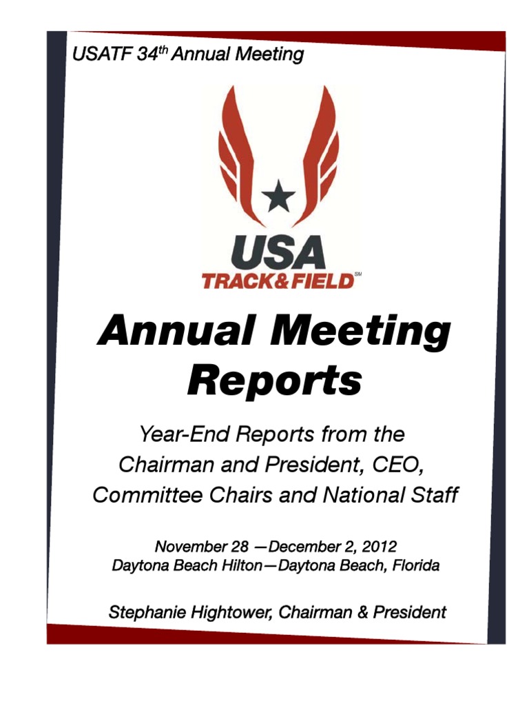 2012 USATF Annual Meeting Reports PDF