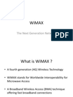 Wimax: The Next Generation Network